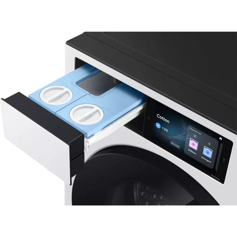 Samsung WF90H09C4WT2 Lavadora de carga frontal 9 kg 1400 rpm con tecnología Ecobubble, motor Digital Inverter, VRT Plus, Diamond Drum, pantalla LED, Blanco