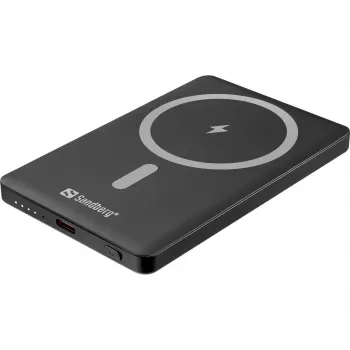 Sandberg Magnet Powerbank 5000 Saver - 5000 mAh, 20W Power Delivery, Negro