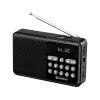 SANDBERG Speaker Radio FM+BT Recharge Altavoz Bluetooth portátil con radio FM, AUX, USB, MicroSD, 6W, Negro