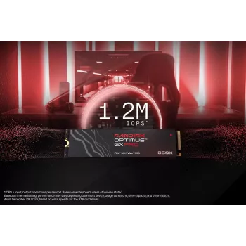 SanDisk 2TB M.2 NVMe PCIe 4.0 SSD interna - 7300 MB/s lectura, 6600 MB/s escritura