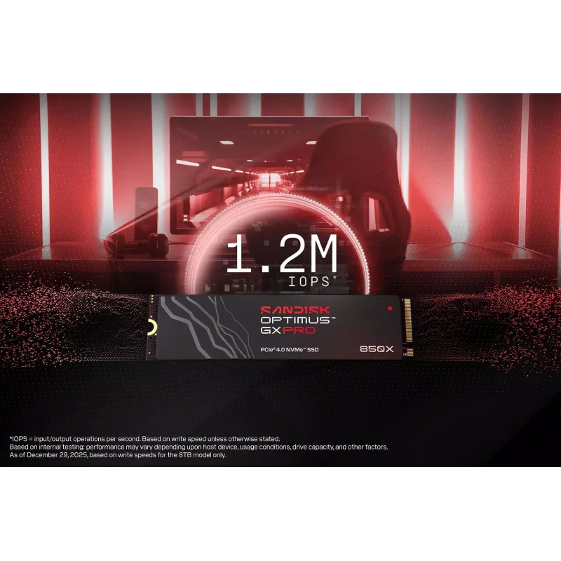 SanDisk 2TB M.2 NVMe PCIe 4.0 SSD interna - 7300 MB/s lectura, 6600 MB/s escritura