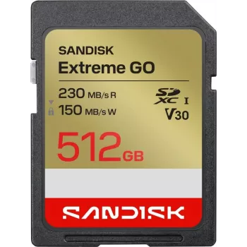 SanDisk Extreme GO Tarjeta de memoria SDXC 512 GB UHS-I 230 MB/s lectura V30 U3