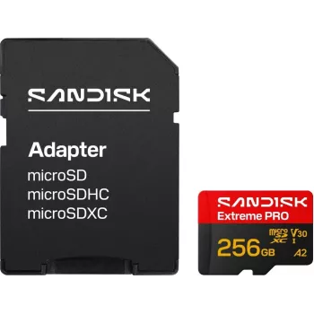 SanDisk Extreme PRO microSDXC 256 GB UHS-I U3 V30 A2 + Adaptador SD