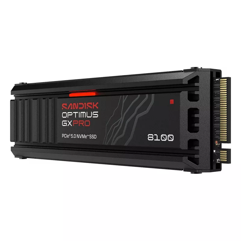 SanDisk Optimus GX PRO 8100 4TB PCIe Gen5 NVMe M.2 2280 SSD interna con disipador y cifrado por hardware