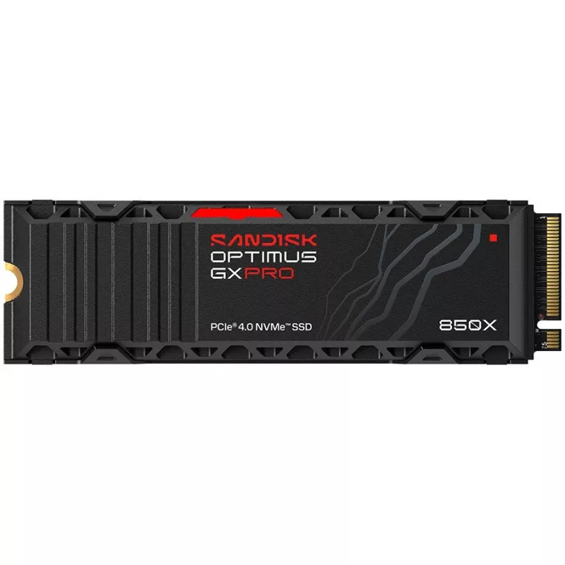 SanDisk Optimus GX PRO 850X 4TB SSD interno, M.2 2280 D5-M, PCIe 4.0 x4 NVMe, cifrado TCG Opal 2.01, disipador integrado