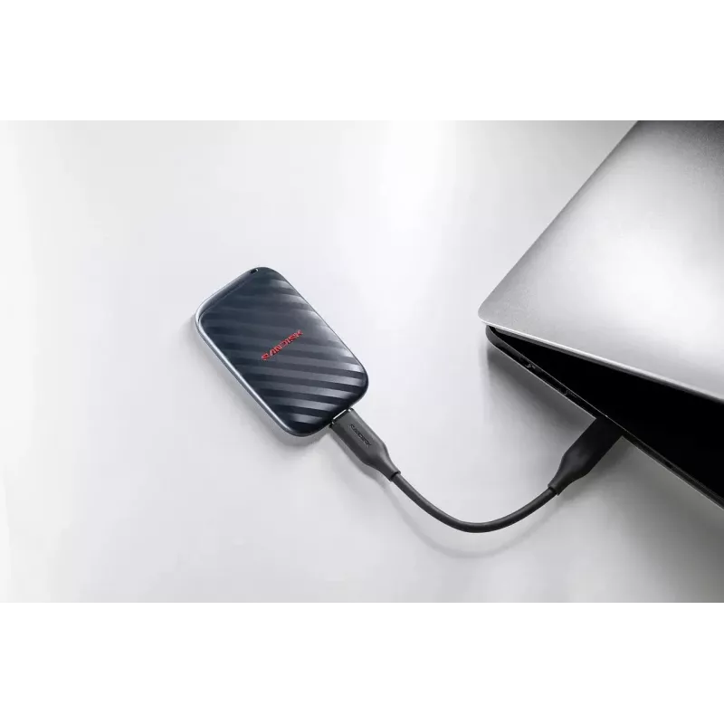 Unidad SSD externa SanDisk Portable 500GB negra USB 3.2 Gen 1 - SDSSDE10-500G-G25