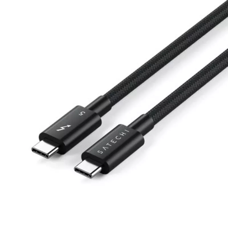 SATECHI Cable Thunderbolt 5 Pro 1m USB-C a USB-C – 120Gbit/s, 240W, Negro