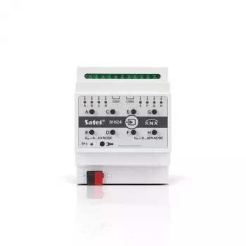 SATEL KNX-BIN24 Módulo de entrada binaria de 8 canales, carril DIN, KNX TP