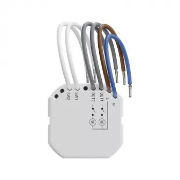 Satel Smart relé de 2 canales PM controlador inalámbrico 230V AC ASW-220 con medición de potencia