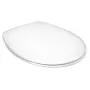 SAVAL GBG Asiento de WC Soft-Close/Quick-Release, forma D, blanco, duroplast, bisagras de acero inoxidable