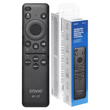 SAVIO RC-27 mando a distancia universal de repuesto para Samsung Smart TV – negro