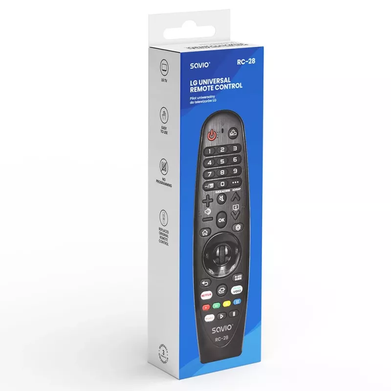 SAVIO RC-28 Mando a distancia universal de repuesto para LG Smart TV