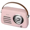 SAVIO RS-03 radio portátil FM/AM con reproducción MP3 USB/SD, rosa