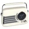 SAVIO RS-04 radio portátil DAB+ FM con batería recargable, pantalla LCD, doble alarma, negro
