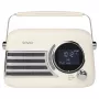 SAVIO RS-04 radio portátil DAB+ FM con batería recargable, pantalla LCD, doble alarma, negro