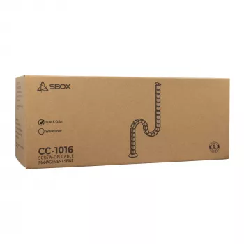 Sbox CC-1016B Organizador de cables, negro