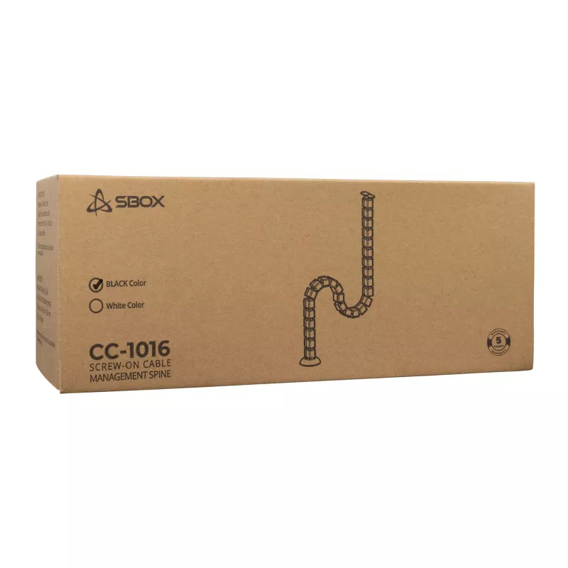 Sbox CC-1016B Organizador de cables, negro