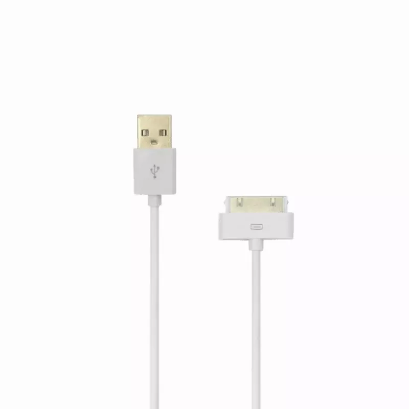 SBOX IPH4 cable USB-A a Apple 30-Pin, 2m, blanco, carga y datos