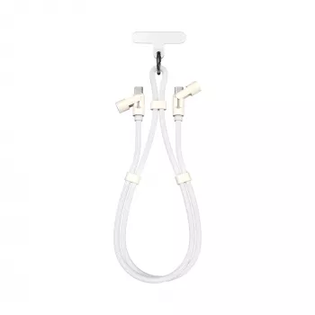 SBOX Lanyard Blanco Cable USB-C a USB-C 1,5 m Blanco