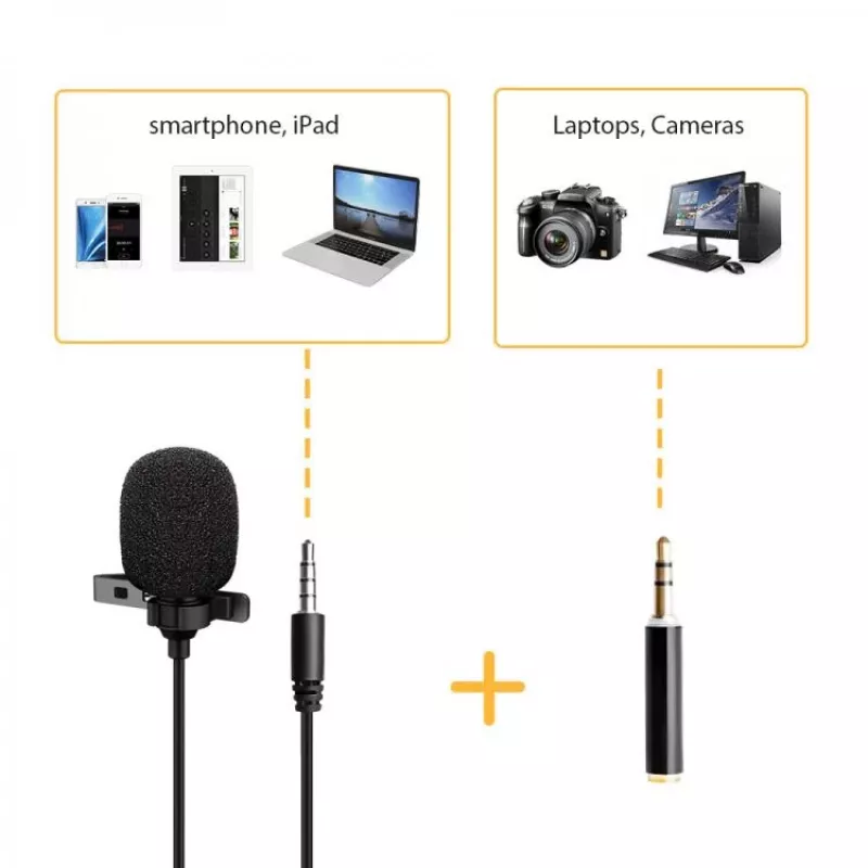Micrófono de solapa Sbox PM-402 para PC, smartphone y tablet