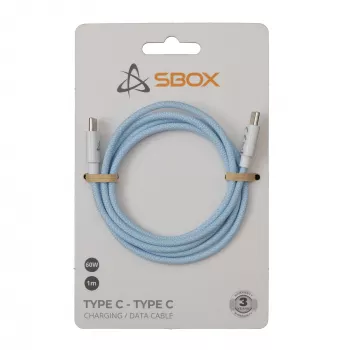 SBOX cable USB-C a USB-C 1m azul - carga y sincronización de datos