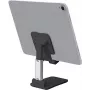 SBS Mobile TASTAND soporte universal plegable para e-readers, smartphones y tablets hasta 12 pulgadas – negro y plata