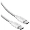 SBS Cable USB-C a USB-C trenzado de nailon 2m 100W Blanco