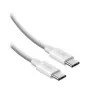SBS Cable USB-C a USB-C trenzado de nailon 2m 100W Blanco
