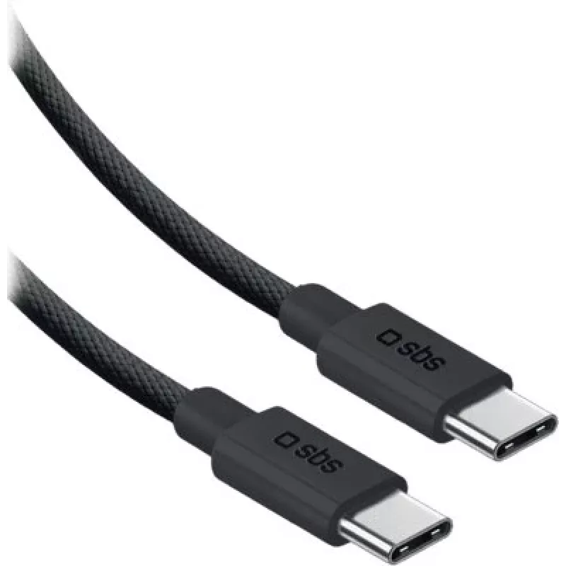 SBS cable de nailon USB-C a USB-C 2m 240W negro