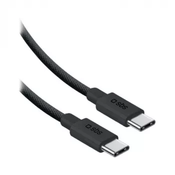 SBS cable de nailon USB-C a USB-C 2m 240W negro