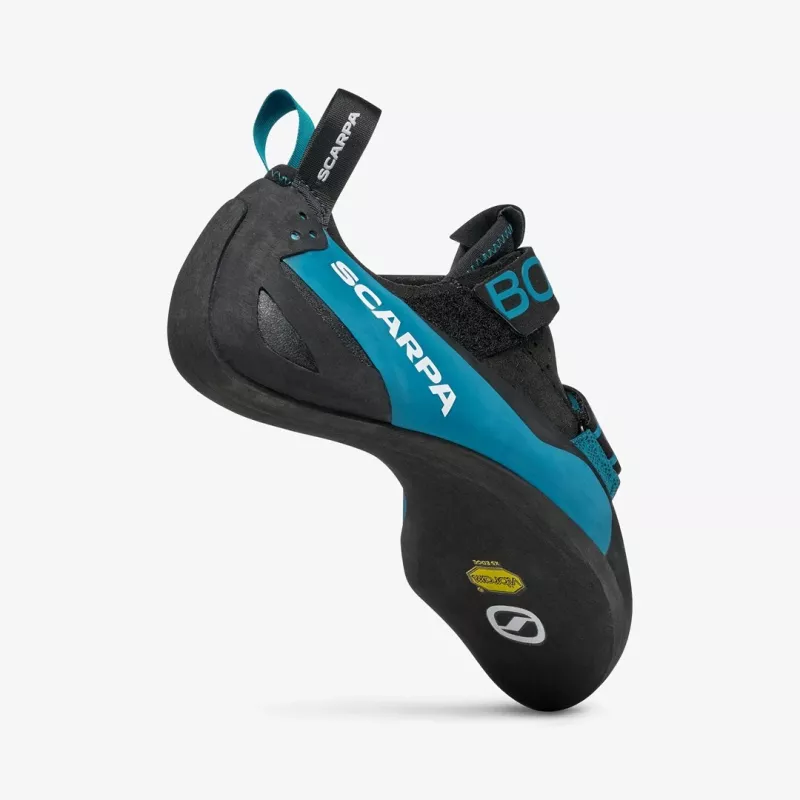 Pies de gato Scarpa Boostic - downturn agresivo, Vibram XS Edge, parte superior de microfibra, unisex