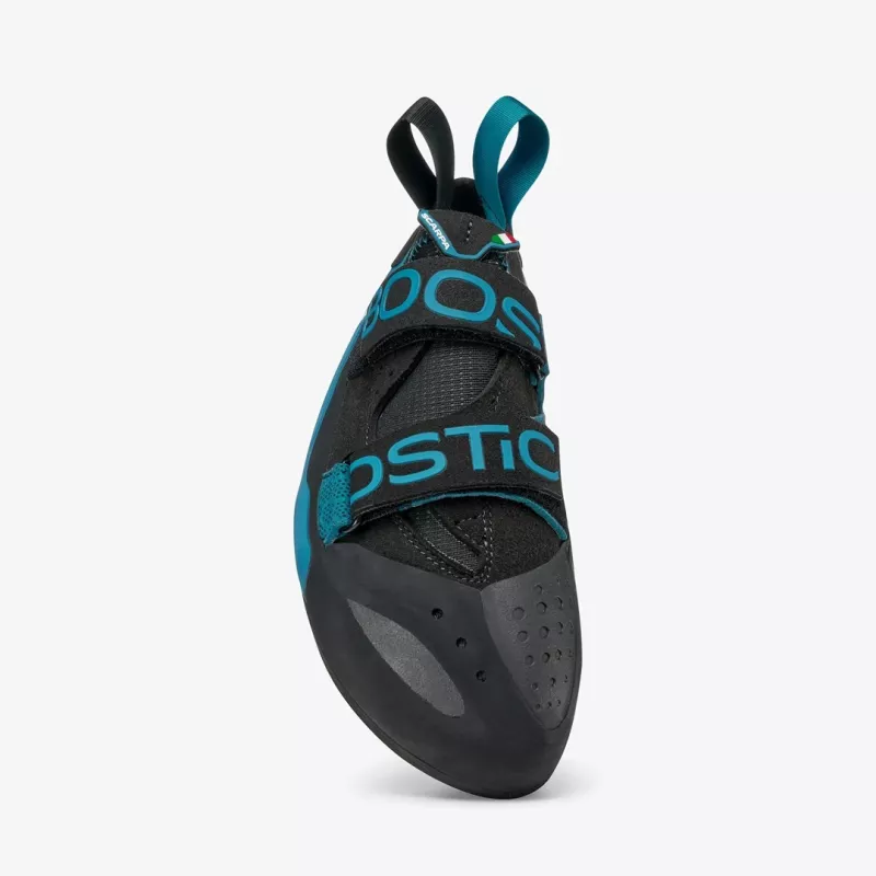 Pies de gato Scarpa Boostic - downturn agresivo, Vibram XS Edge, parte superior de microfibra, unisex