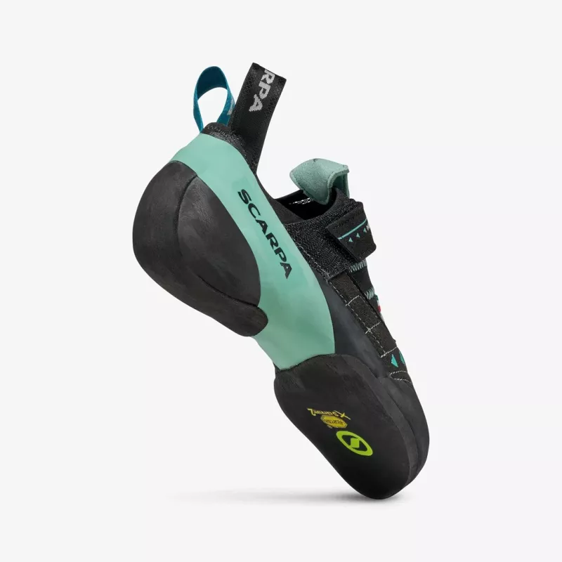 Scarpa Instinct VS Pie de gato para mujer, 37.5, negro - aqua