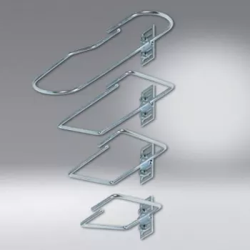 SCHÄFER IT SYSTEMS Soporte de gestión de cables de acero, 82 x 170 mm, negro (7968200)