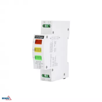 SCHELINGER SL9 Lámpara indicadora LED trifásica 230V AC montaje en carril DIN
