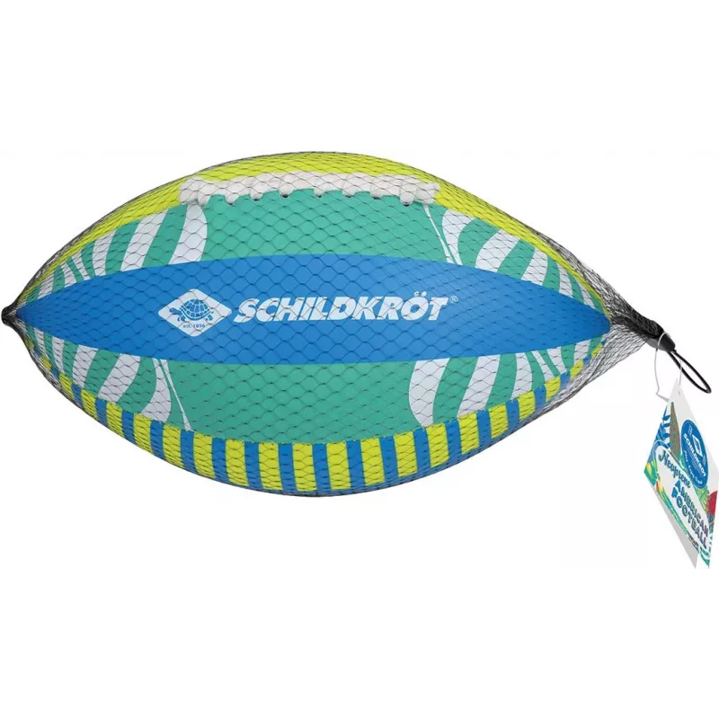 SCHILDKROT balón de fútbol americano de neopreno talla 6 - superficie textil suave, resistente al agua salada, balón de playa y agua para jóvenes 970345