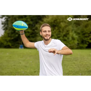 SCHILDKROT balón de fútbol americano de neopreno talla 6 - superficie textil suave, resistente al agua salada, balón de playa y agua para jóvenes 970345