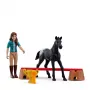 Schleich Horse Club Pocket Set! Victoria en el torneo con Flocke