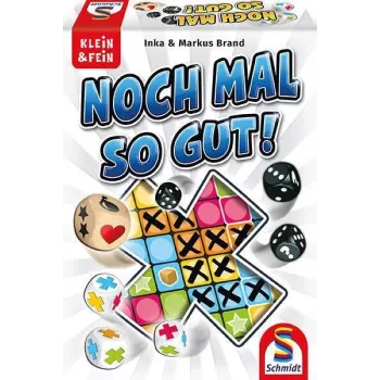 Schmidt Spiele Nochmal so gut (49365) - expansión del juego de dados para Nochmal!, 1-6 jugadores, a partir de 8 años, 20-30 minutos, 2 blocs de juego de doble cara, 4 nuevas variantes de juego, idioma alemán