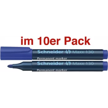 SCHNEIDER 130 rotulador permanente, punta redonda, azul, 1,0-3,0 mm, recargable 113003