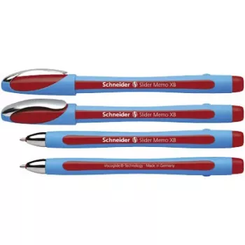 Schneider Slider Memo XB Bolígrafo, rojo/azul, extraancho 1,4 mm, engomado, punta de acero inoxidable, pack de 10 150202