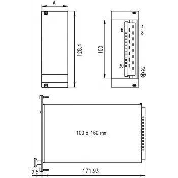 SCHROFF 21006945 Panel frontal