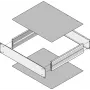 SCHROFF 3U 46TE placa ciega cerrada de aluminio 30860505