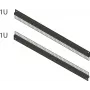SCHROFF Panel de cepillo 1U con 2 entradas de cables, Negro RAL 9005 64230096