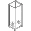 SCHROFF set de ruedas con patas niveladoras, 400 kg de carga, ruedas de 60 mm, pack de 4 27230068