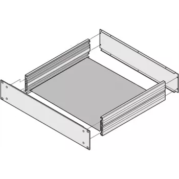 SCHROFF Placa de carcasa 390D para subracks EuropacPRO, 3U, 84 HP, acero, galvanizada, 390 mm de profundidad 20860111