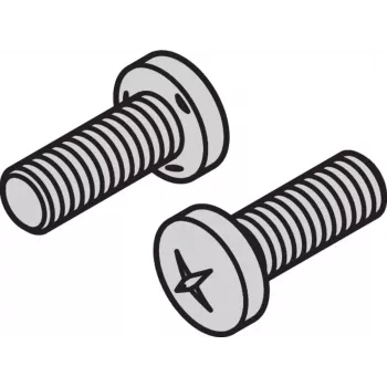 SCHROFF tornillo de cabeza plana M5x12 acero galvanizado Phillips DIN 7985, 100 unidades 21100788