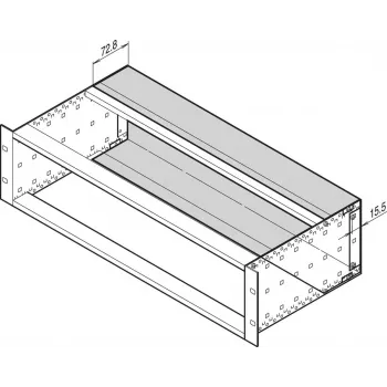 Schroff Panel posterior para subrack, 3U 84HP, 220 mm de profundidad, Acero, Galvanizado 34561752