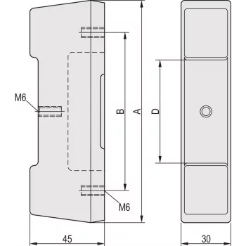SCHROFF Pie trasero para tapa - FUSS F.COMPAC 3HE ABDECKH. (20823668)