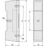 SCHROFF Pie trasero para tapa - FUSS F.COMPAC 3HE ABDECKH. (20823668)
